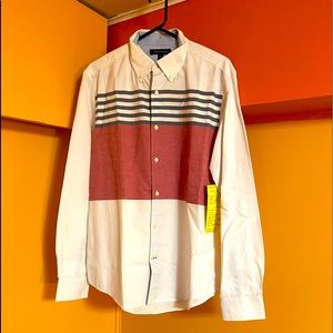 Mens button down long sleeve shirt by Tommy Hilfiger Medium